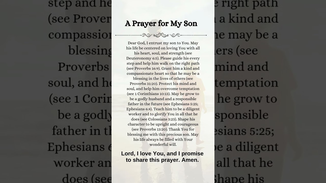 A Prayer for My Son 