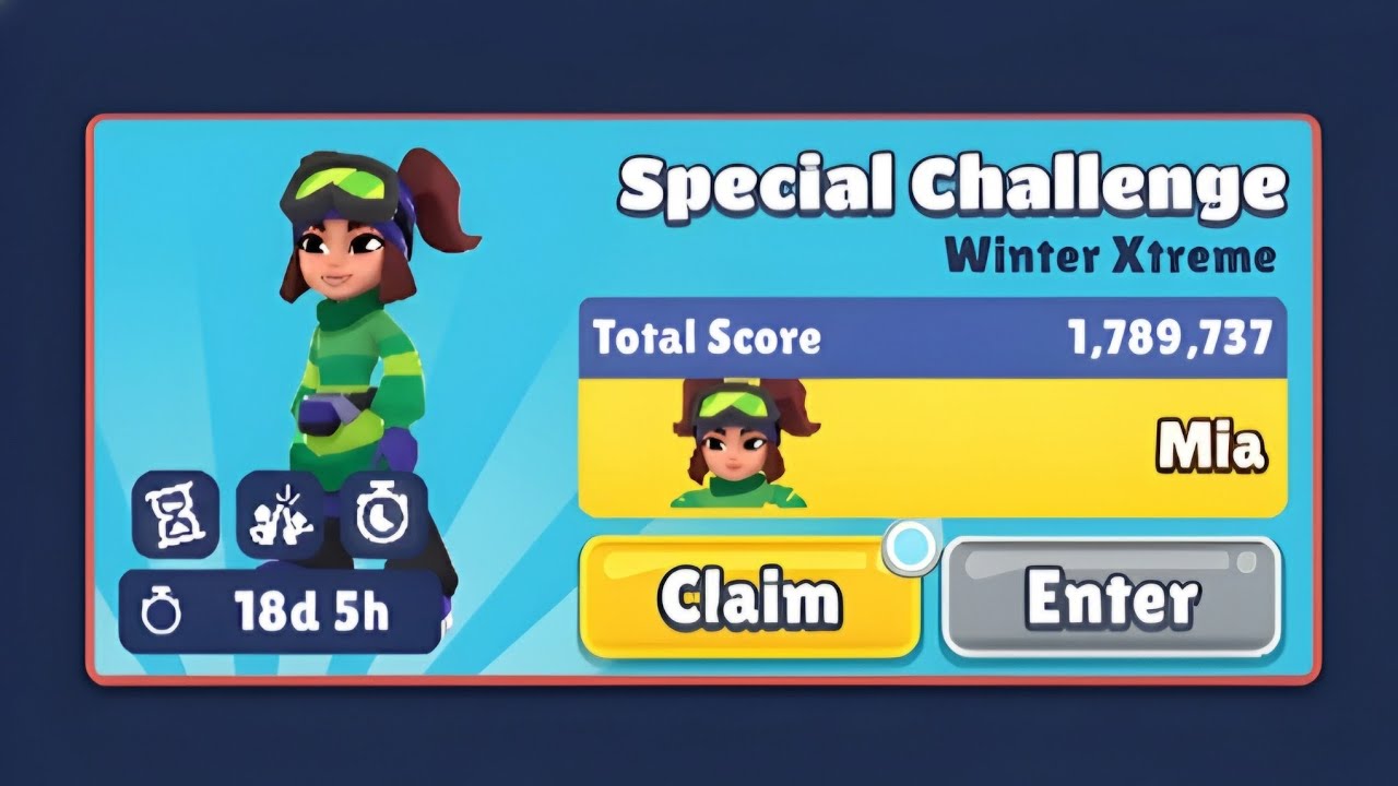 🗻 Subway Surfers Winter Xtreme 2026 : Special Challenge Travelling to Winter Xtreme to get Mia  ⚡