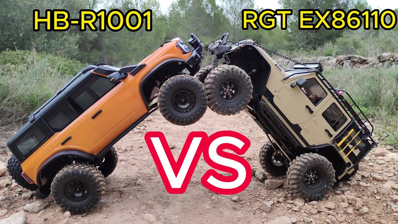 RC CRAWLER,RGT 86110 VS HB-R1001, jeep wrangler VS bronco,1/10 SCALE  CRAWLER