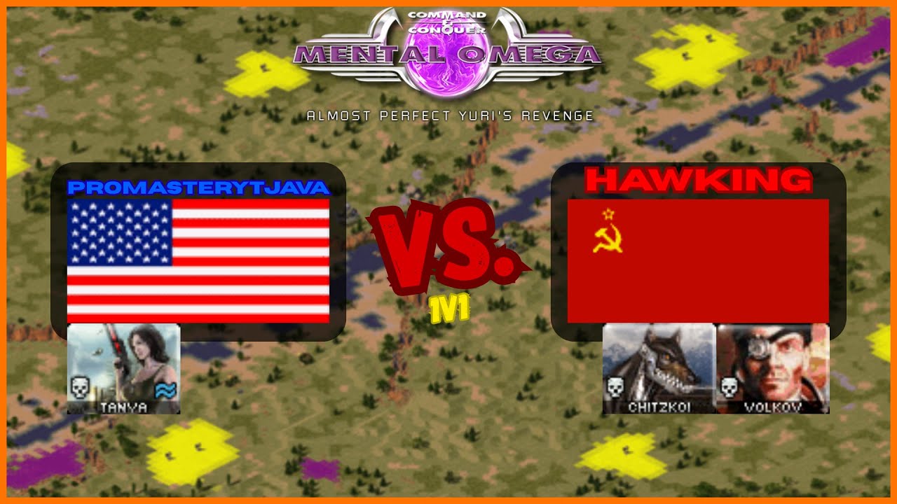 [Mental Omega 3.3.6] [RU] Hawking vs. [USA] PromasterYTJava | 1v1 Match!