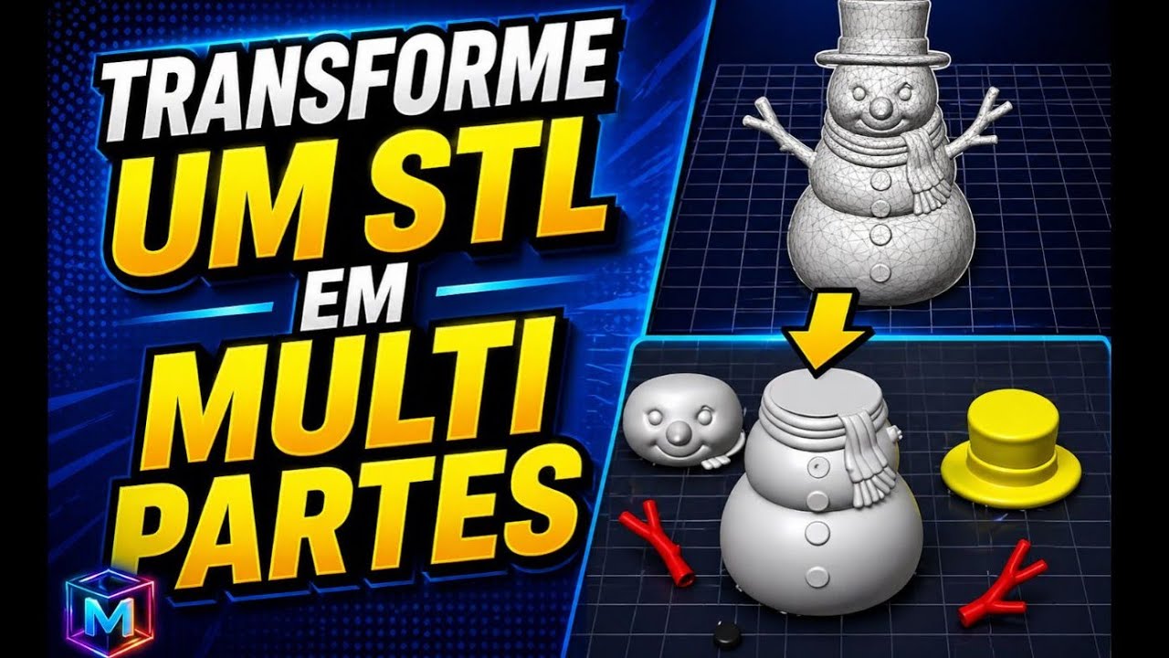 Transform an STL file into a multi-part file!