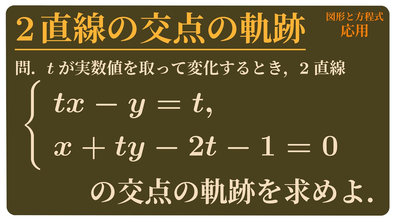 2直線の交点の軌跡