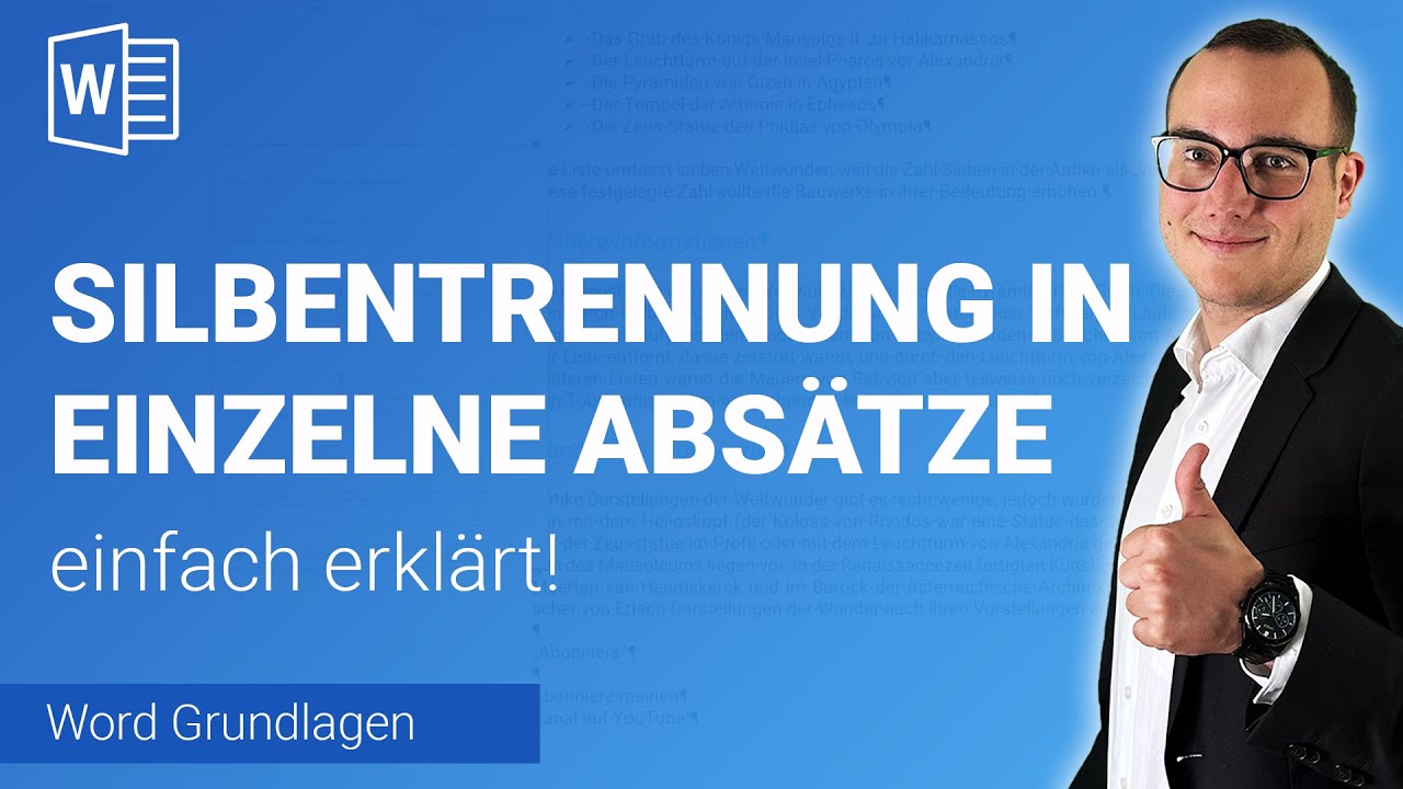 SILBENTRENNUNG in ABS&Auml;TZEN deaktivieren einfach erkl&auml;rt | Lerne Microsoft Word ✅