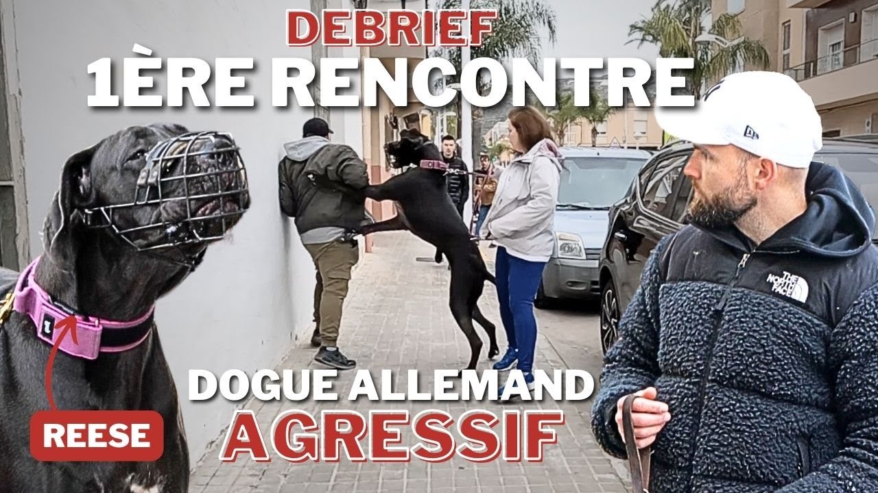 Cette Dogue Allemand est hyper DOMINANTE ?