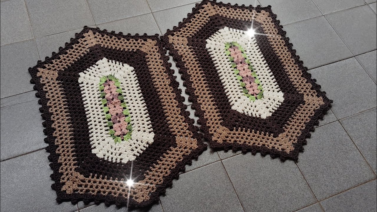 Tapete trintão #croche #crochet #crochê#diaadia #artesanato#tictok #videoviral 