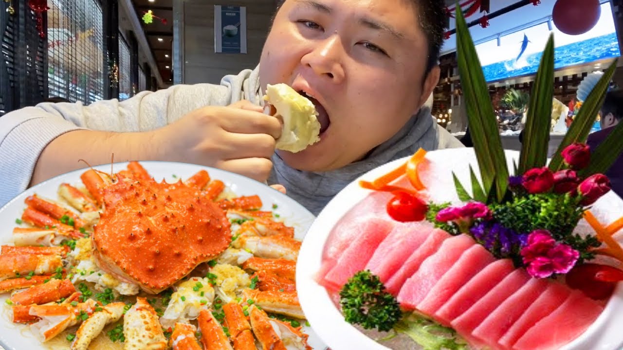 打卡厦门418元一位的海鲜自助！金枪鱼刺身一口下去鲜嫩肥美，帝王蟹不限量随便吃到撑【都市陈大胖】