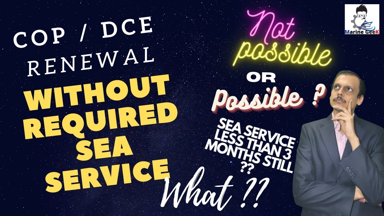 COP DCE RENEWAL WITHOUT SEA SERVICE #DGSHIPPING #MMD #TEAPMANUAL