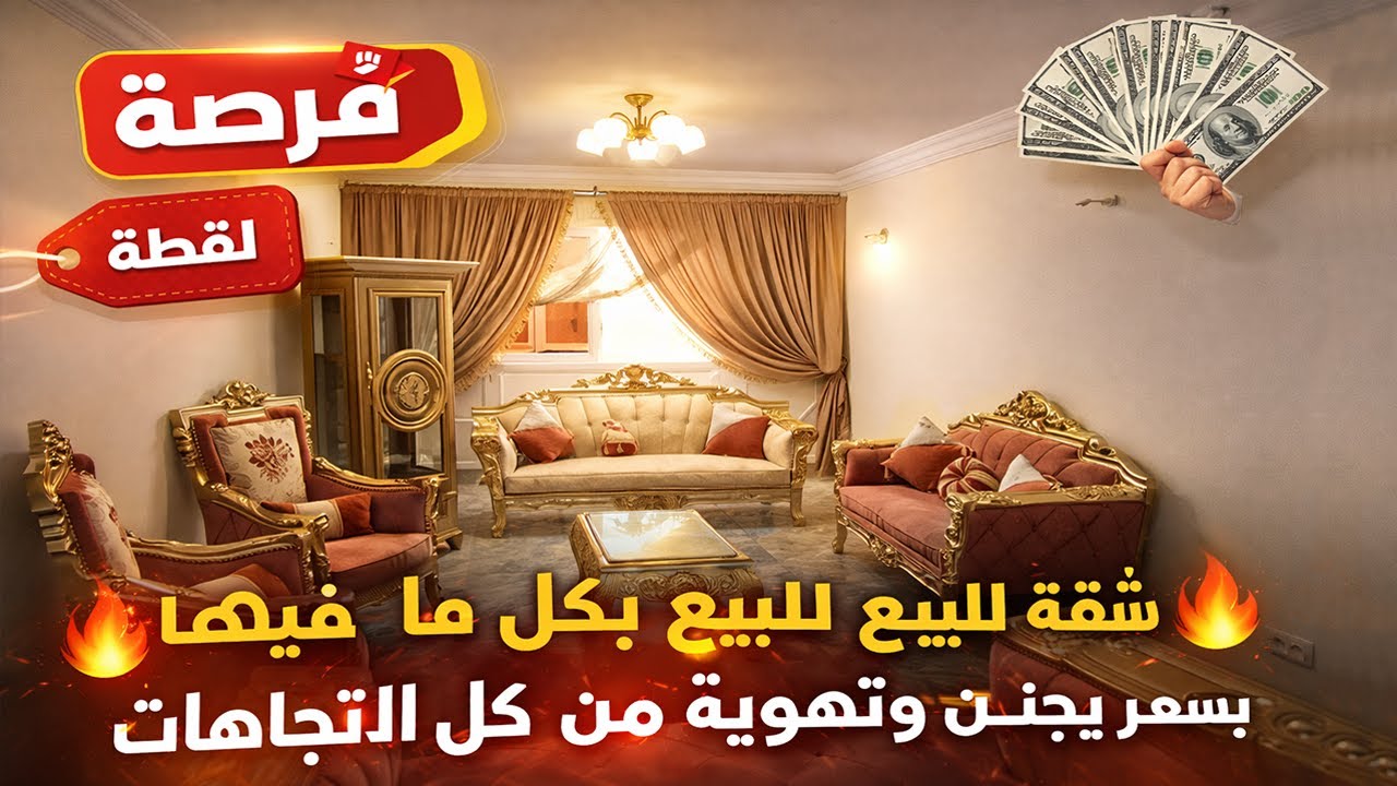 شقة أحلامك جاهزة للسكن فورًا 😍 كاملة الفرش وبسعر مفاجأة - كود 168