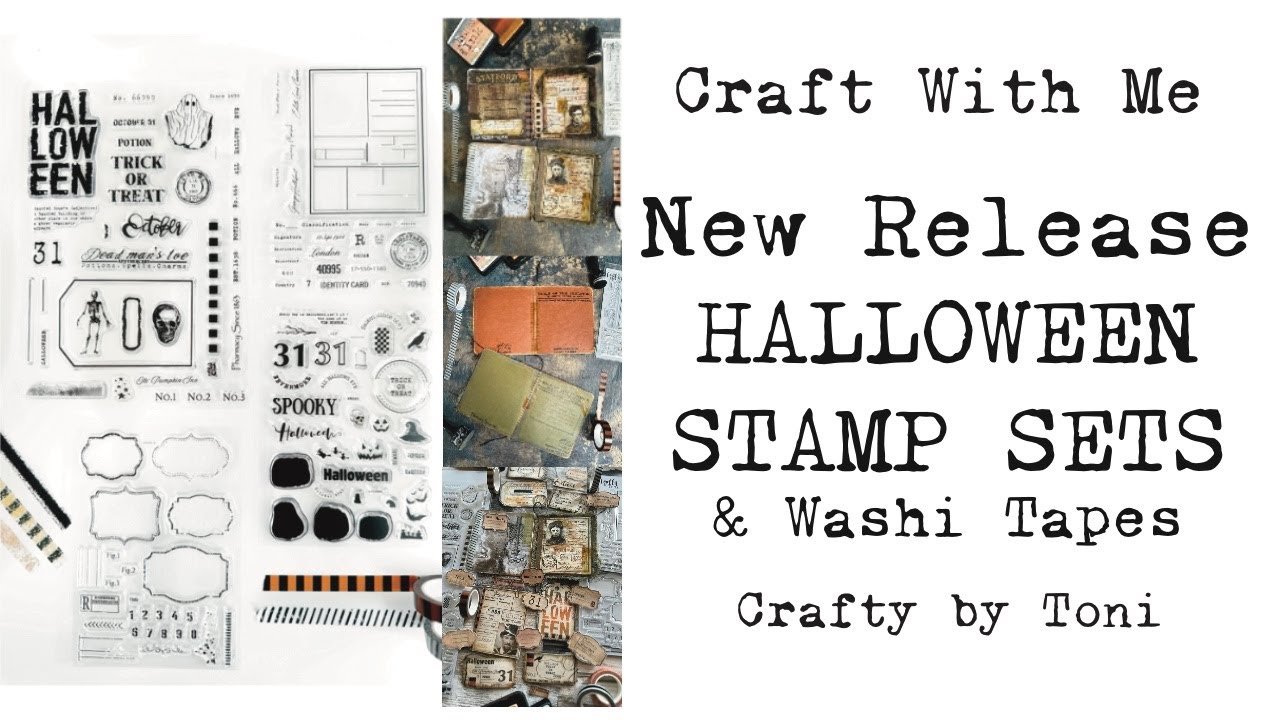 NEW STAMP RELEASE Halloween edition & A Craft With Me #junkjournalideas #craftwithme #halloween2024