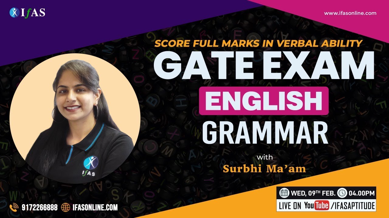 GATE  Exam  |  English Grammar | Aptitude | IFAS