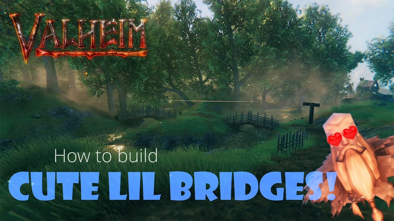 Valheim - How to build a small arch bridge | Time lapse + Showcase