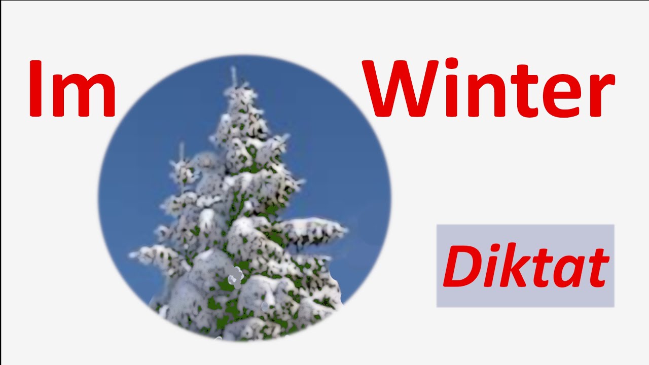 Lerne Deutsch (A1-A2) mit einem Diktat: Im Winter