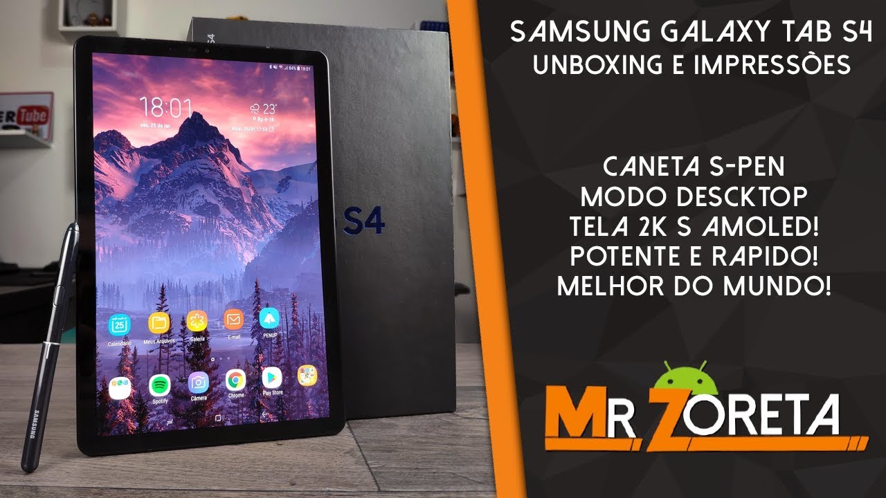 Samsung Galaxy Tab S4 - O melhor tablet android do mundo! Unboxing e impressões