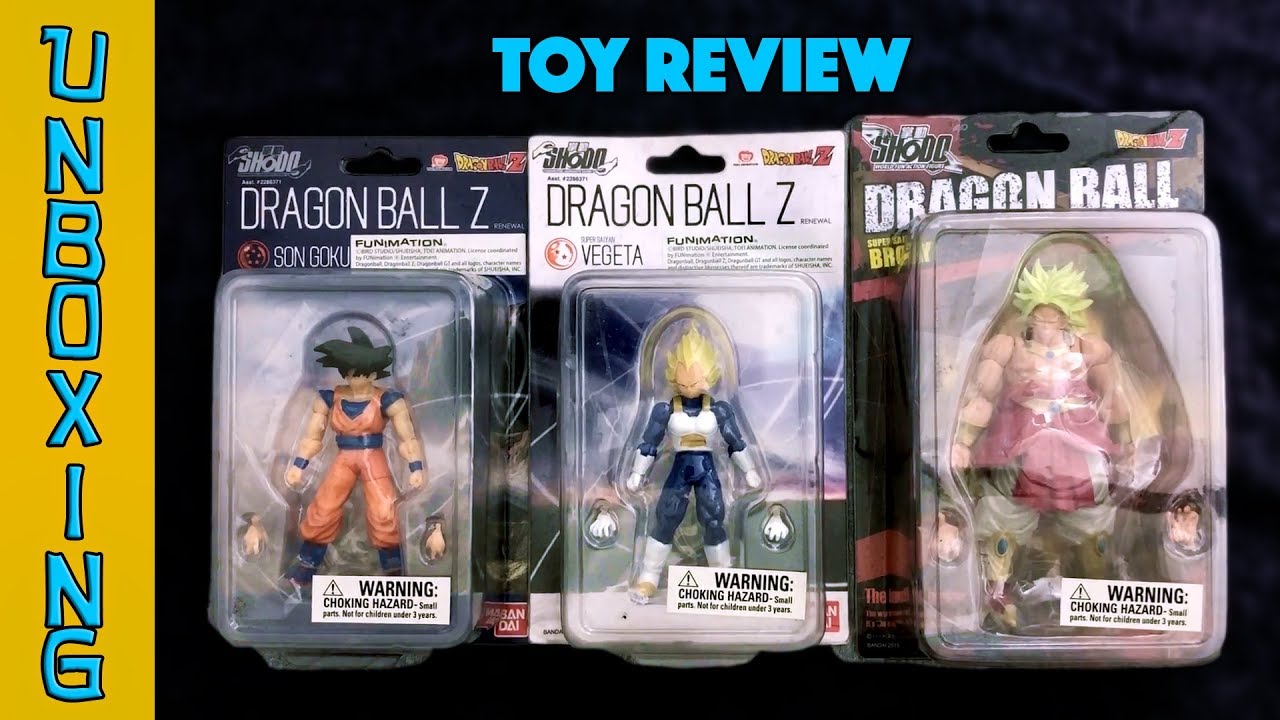 UNBOXING! Dragon Ball Shodo Action Figures - Son Goku, Super Saiyan Vegeta and Broly