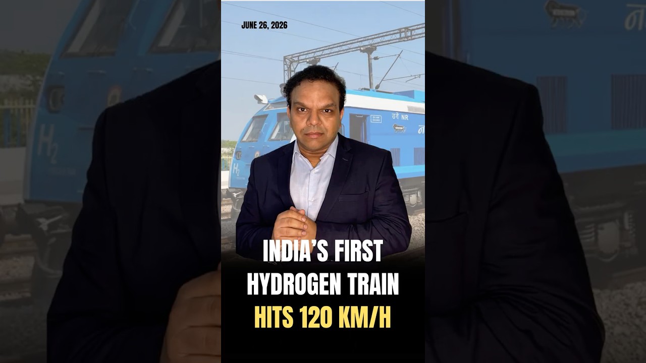 India&rsquo;s First Hydrogen Train Hits 120 km/h #india #indianrailways #indianrailway #hydrogen #train