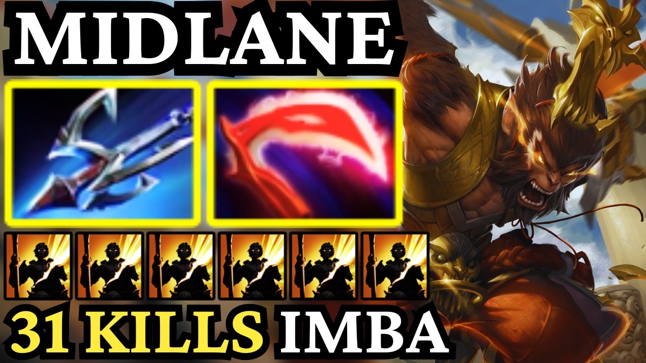 🔥 31 KILLS MONKEY KING Mid &mdash; Tree Dance CONTROL 🔥 Dota 2 Gameplay