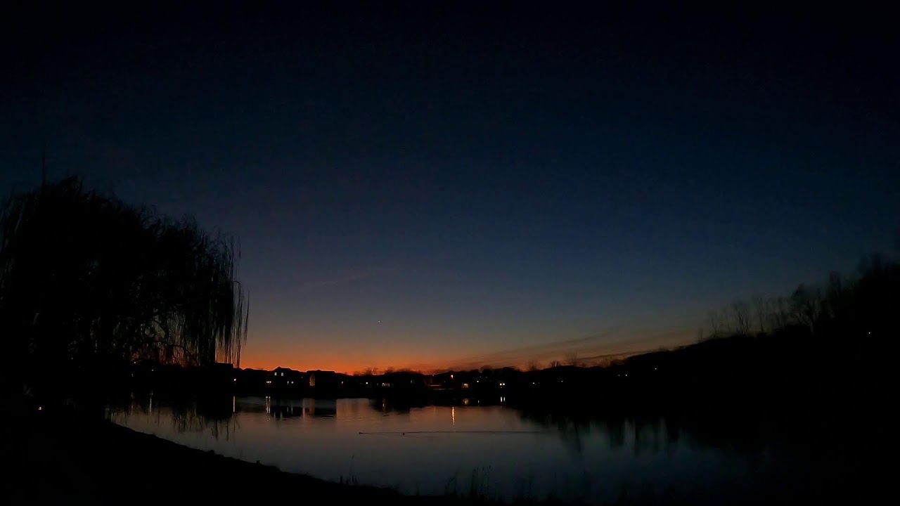 Beautiful almost spring lake sunset - Streaming Live from my #GoPro