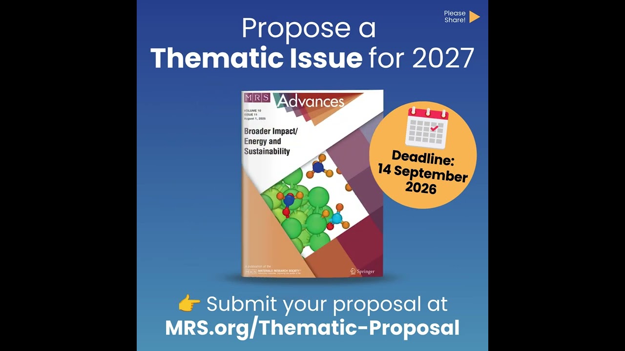 🧠 #MRSPublications: New Issue Call for Proposals