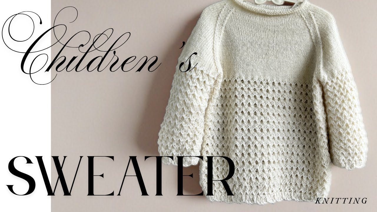 ❄️Детский вязаный свитер. Спицами. Ажурный узор. ~  6-7 лет. #knitting #вязание