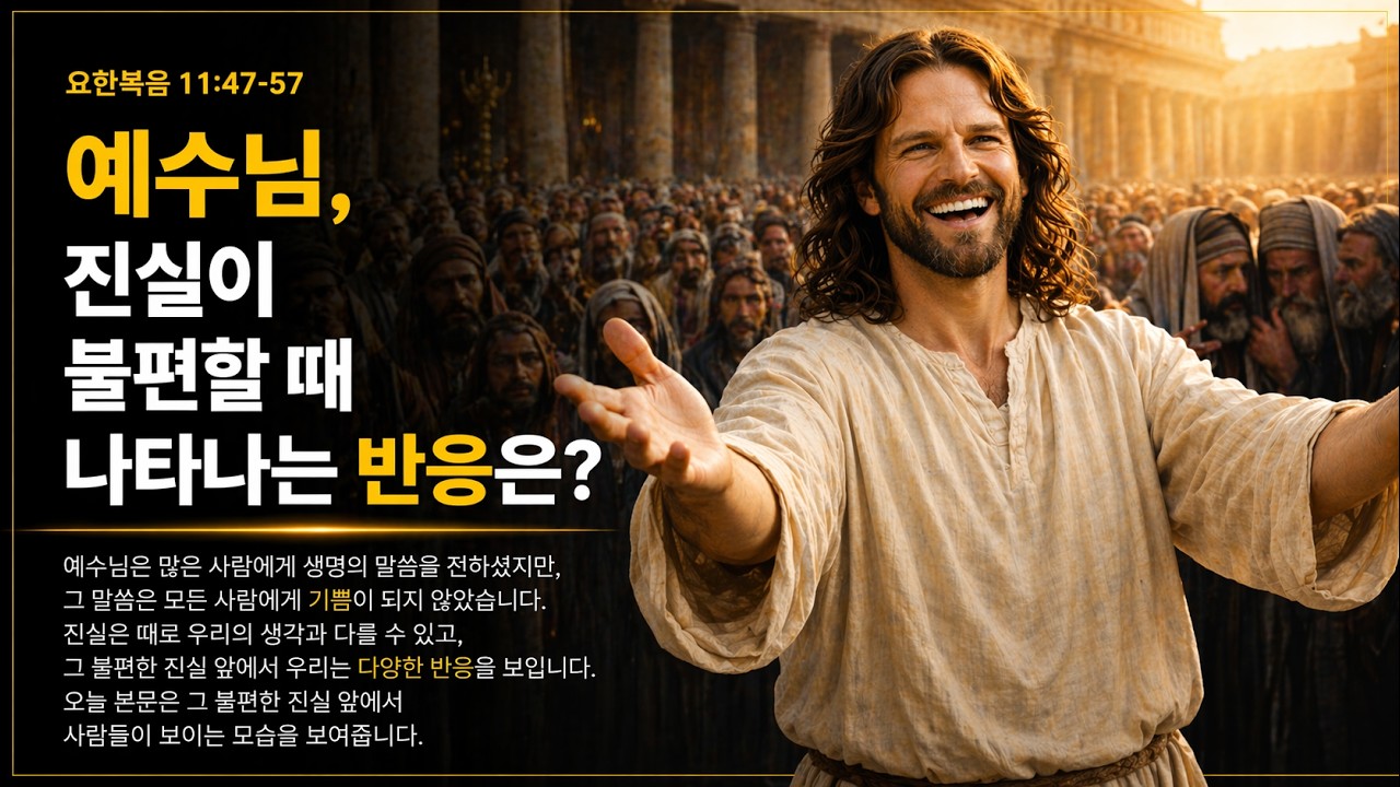 예수님, 진실이 불편할 때 나타나는 반응은? | 요한복음 11:47-57 | 매일성경큐티