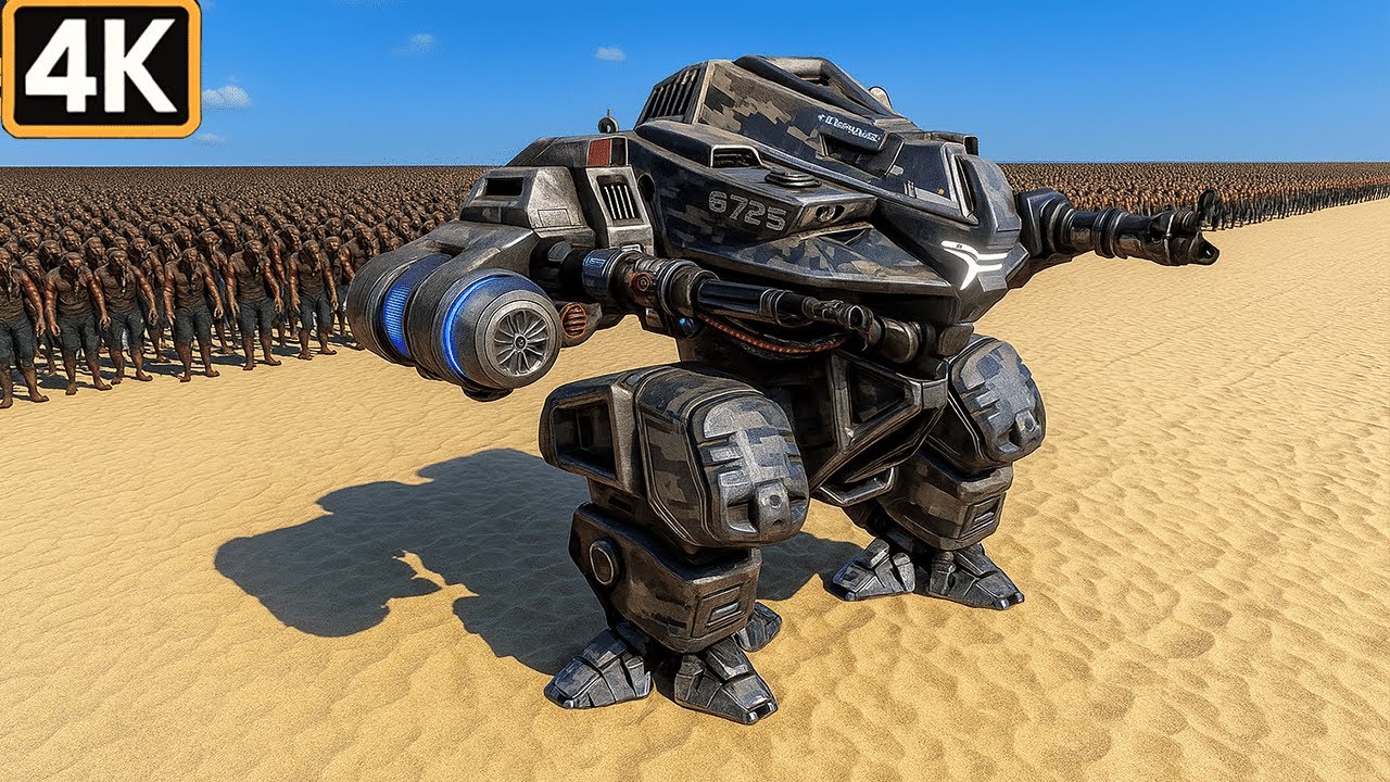 MAJOR MECH, T45 SHOTGUN & HUNTER MINIGUN VS 4.7 MILLION MONSTER HORDE !! UEBS 2