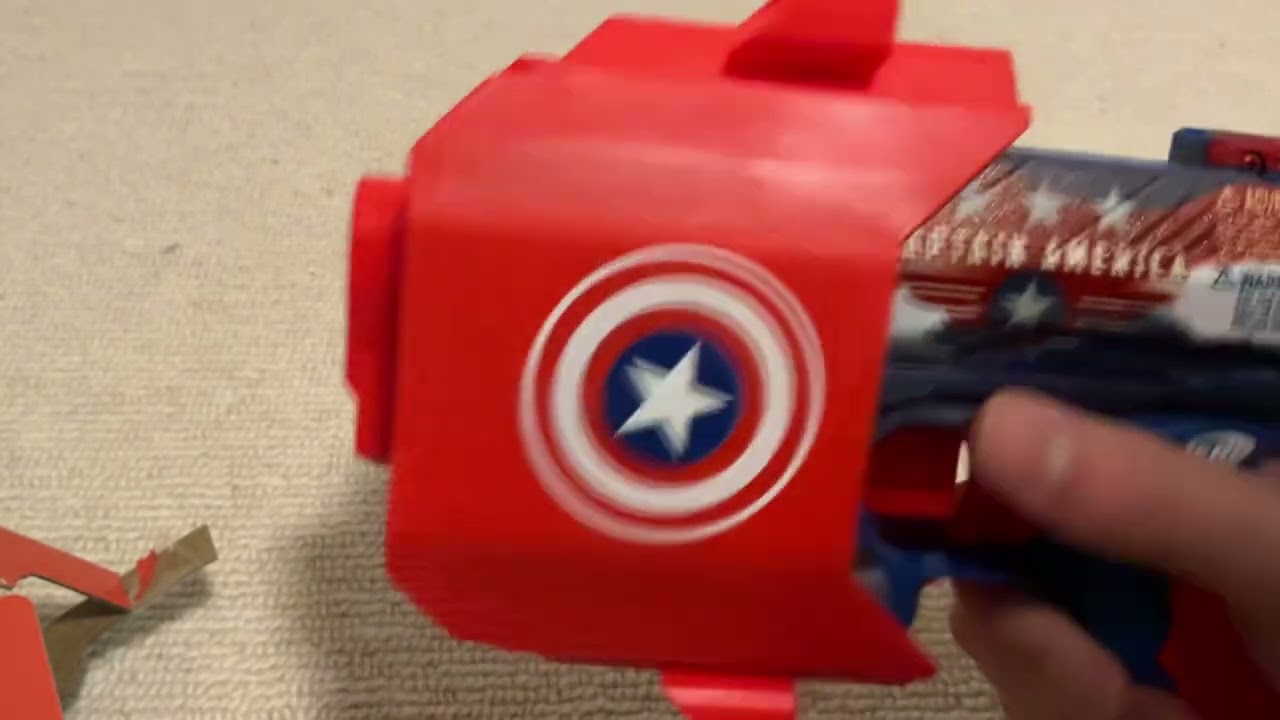 Nerf x Marvel Captain America Pistol Unboxing + Review