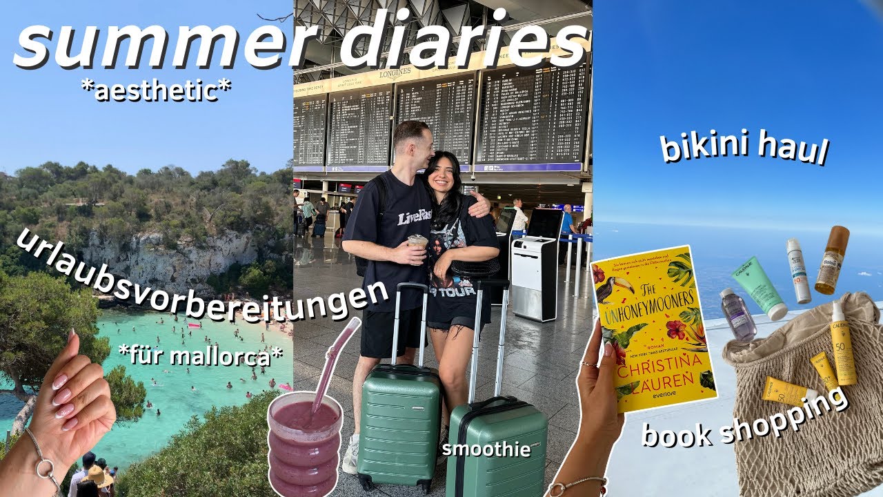 vorbereitungen f&uuml;r mallorca, bikini haul, dm einkauf, summer books ✨ summer diaries