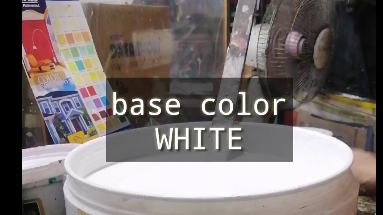 Dirty white color combination paint mixing color