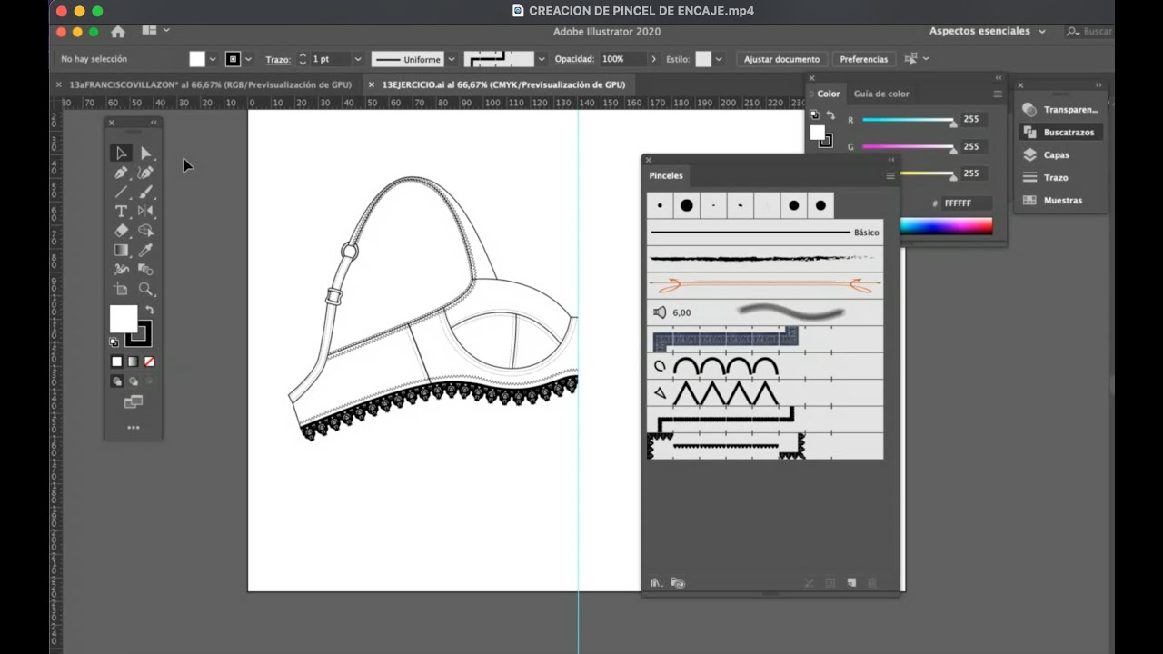 ✨🤩✨ LECCION 5 ILLUSTRATOR  CREACION DE PINCEL DE ENCAJE
