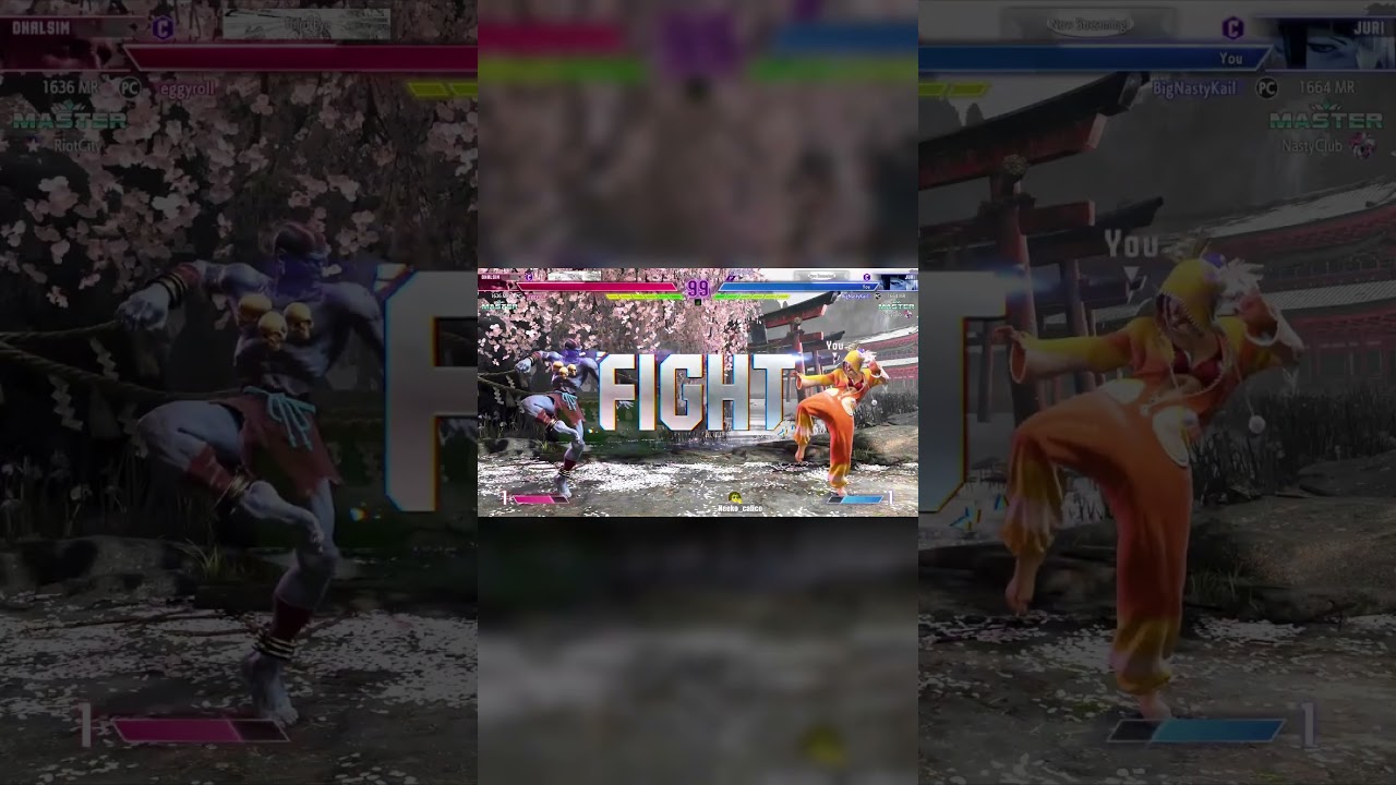 Juri hits Dhalsim, 100 yards away #sf6 #streetfighter6 #juri