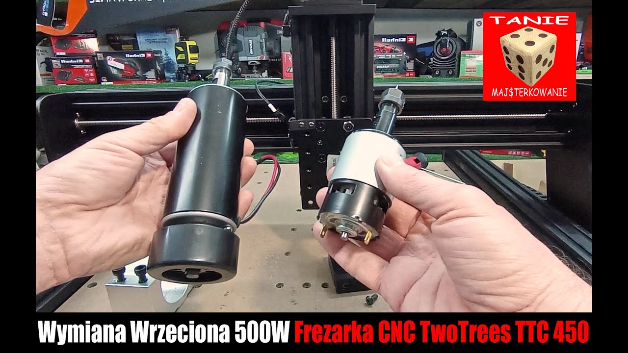 Wymiana Wrzeciona 500W - Upgrade frezarki CNC TwoTrees TTC 450