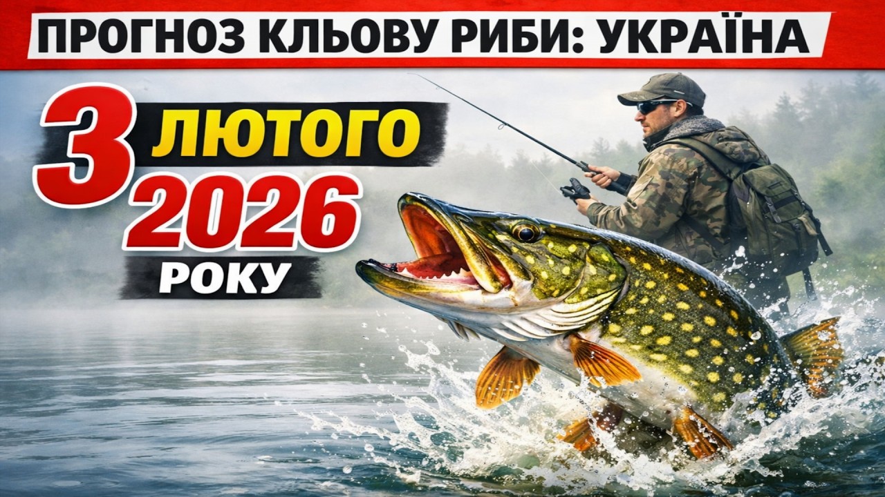 ПРОГНОЗ КЛЬОВУ в Україні на 3 лютого 2026 року. Бросай все і на рибалку!