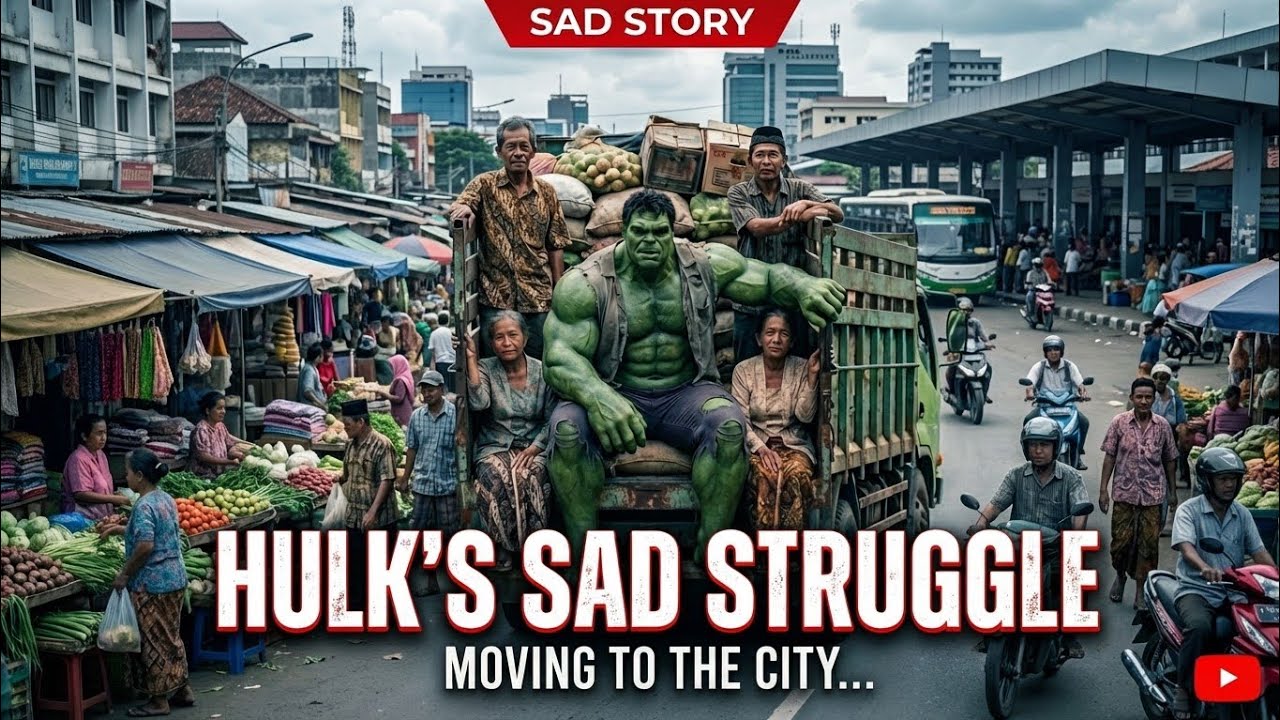 HULK&rsquo;S SAD JOURNEY &mdash; Leaving His Village for a Better Life-AI drama story