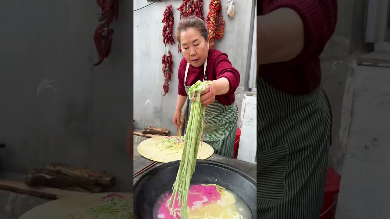 看看俺老婆婆在家做的果蔬面条配上香香的炸酱这也太哇塞！#记录我的农村生活   #海氏m5max静音多功能厨师机
