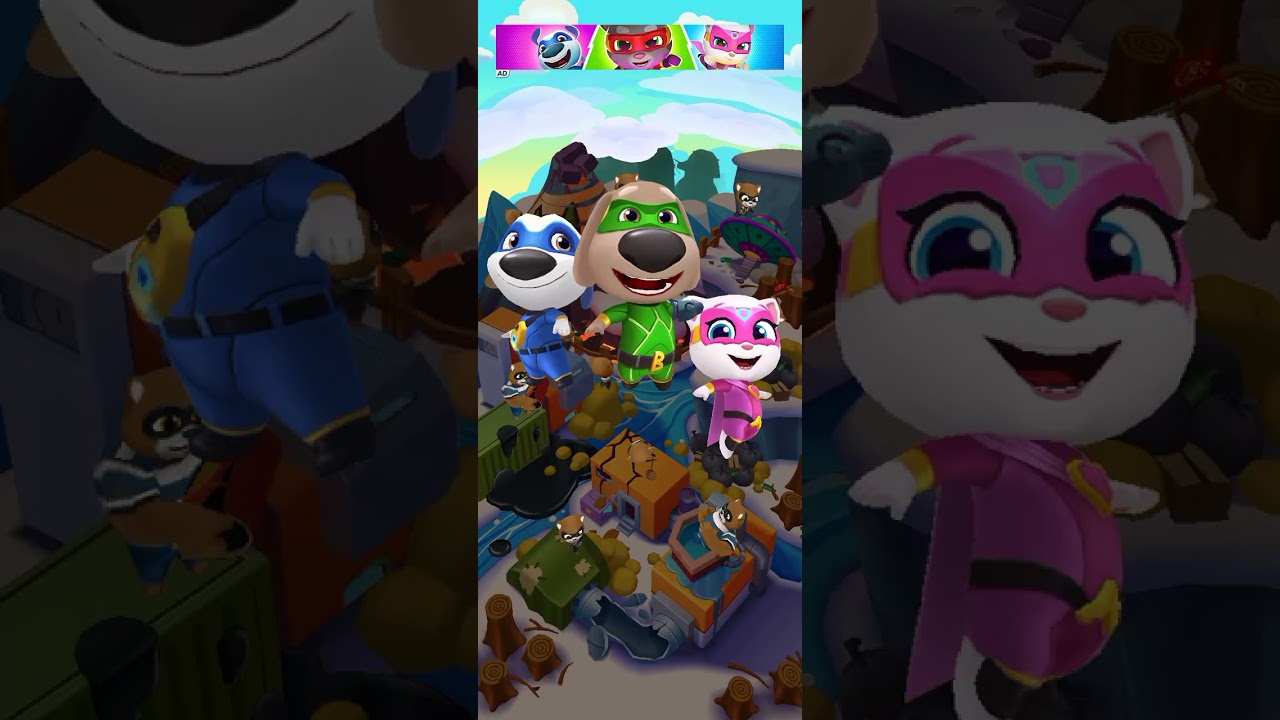 Talking Tom HeroDash 😀No more boredom with Tom and Angela! 🎉
