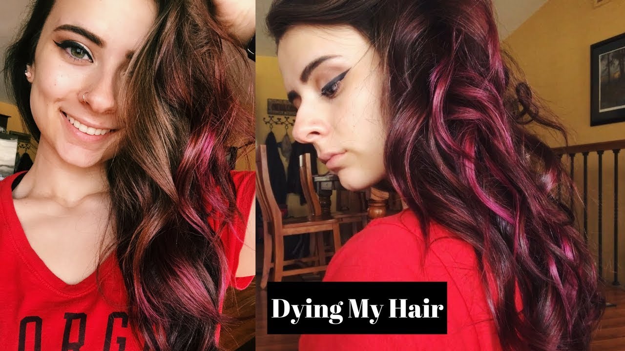 Dying My Hair Burgundy | L'OREAL Colorista Semi-Permanent Color For Dark Hair