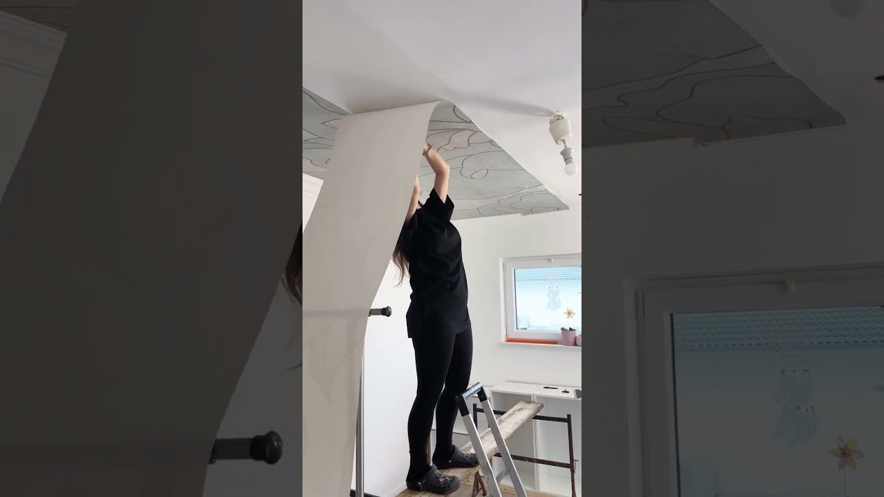Wallpaper Your Ceiling? #shortvideo #shortsviral