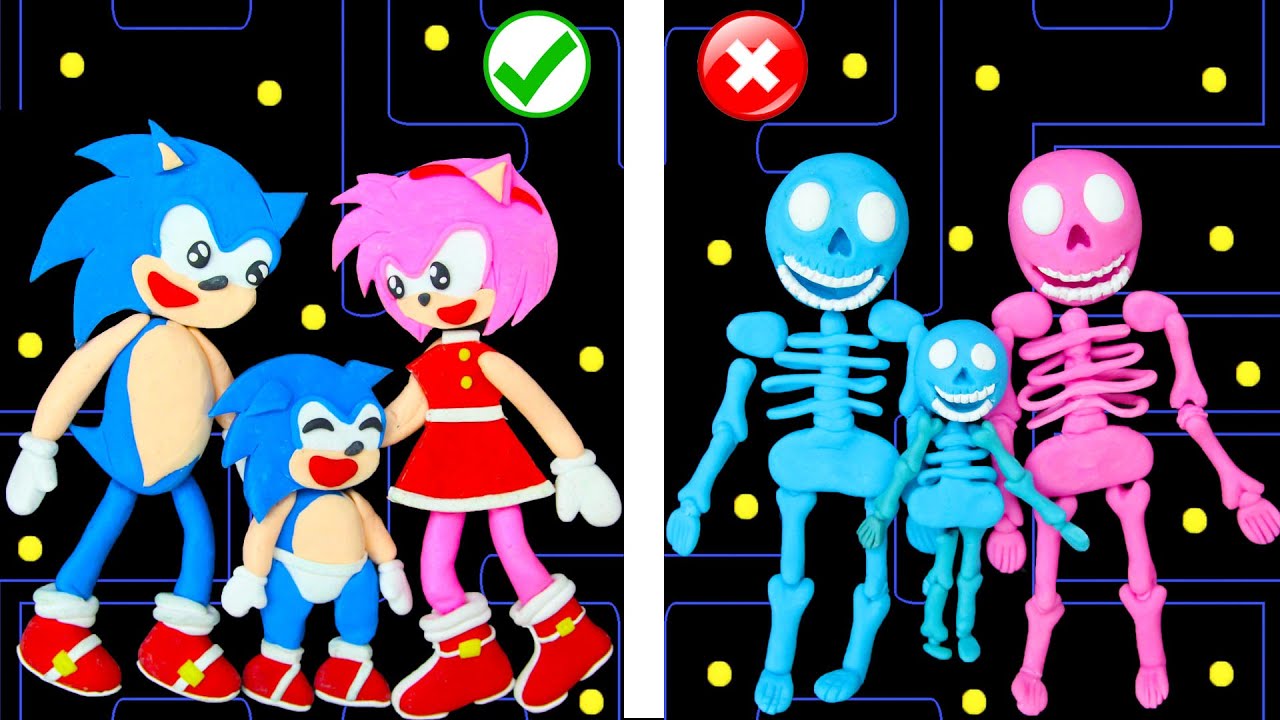 Family Heaven and Family Hell - So Sad Story| Pacman Stop Motion Game