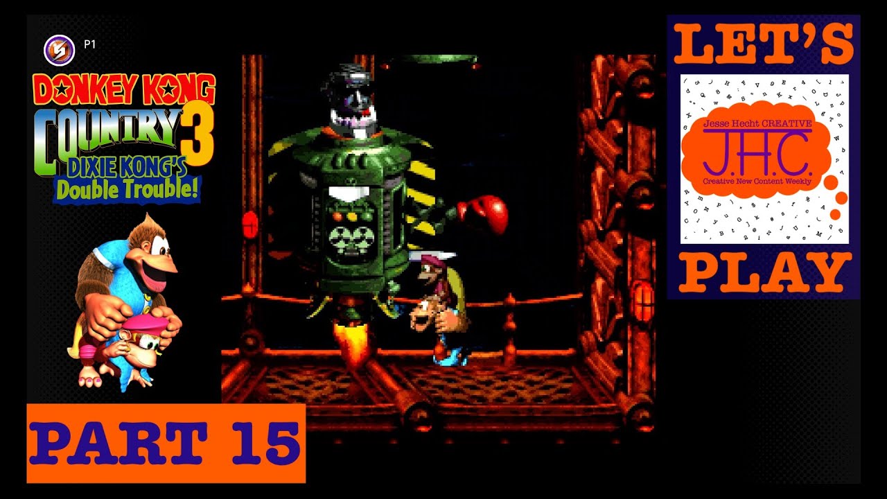 KAOS KNOCKOUT! Let's Play Donkey Kong Country 3 SNES! Dixie Kiddy Kong Kremlings Bananas Nintendo