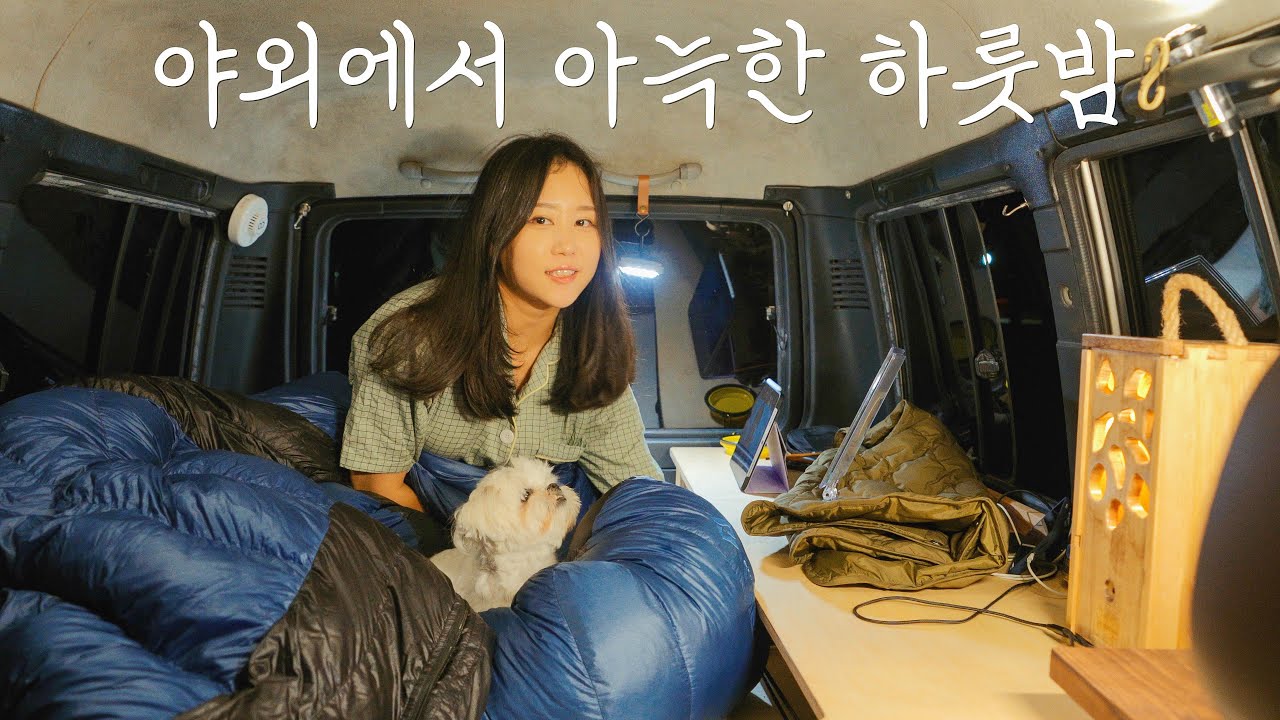 가을 서해 앞바다 차박, 1인용 캠핑카 200% 활용하기 | 다양한 용도로 어닝 사용하는 법 | 편백나무찜 | 태안 청산리오토캠핑장