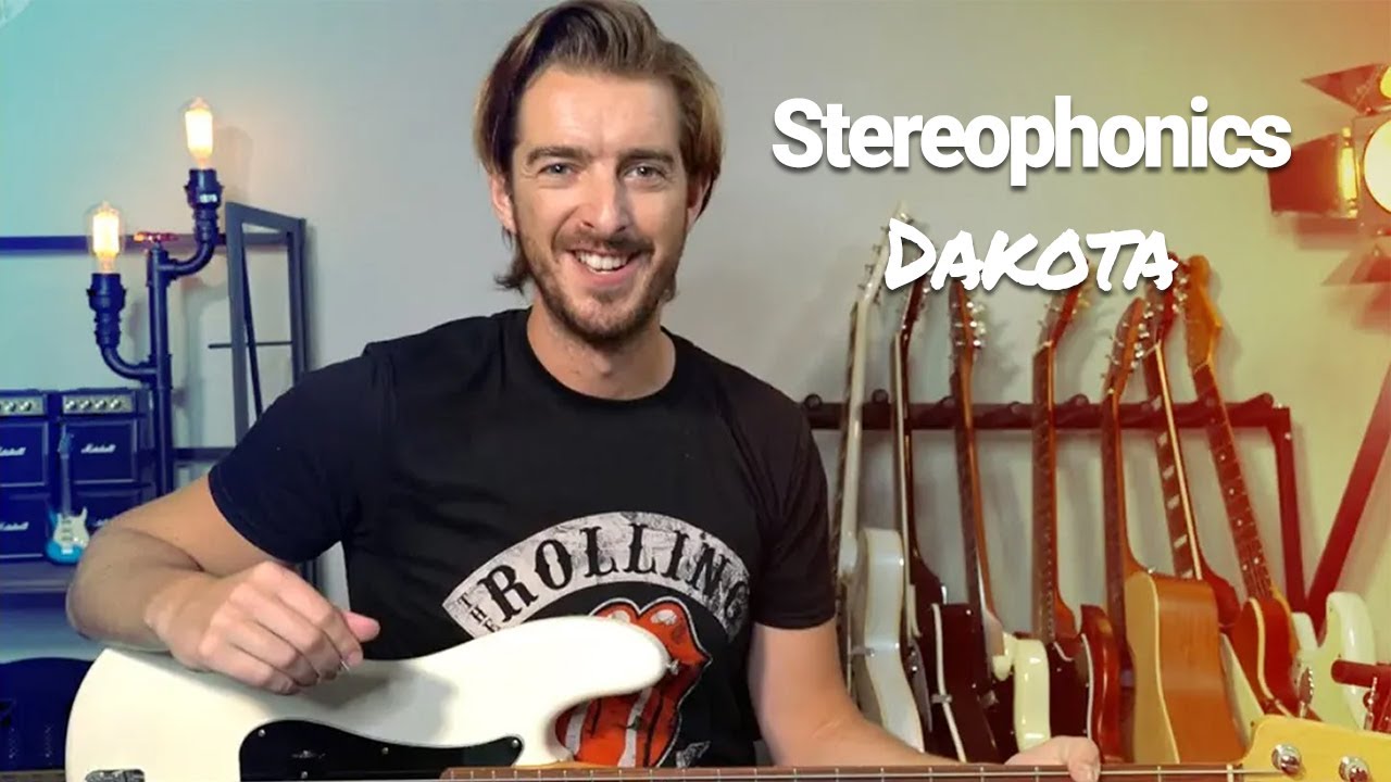 DAKOTA - STEROPHONICS Bass Tutorial // EASY Bass Songs for Beginners
