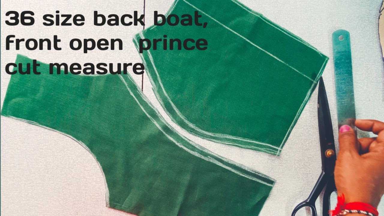 36 size back boat, front deep prince cut blouse measure/ easy blouse sew measure