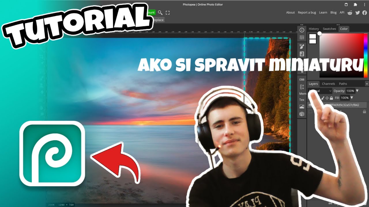 TUTORIAL (ako si spraviť miniatúru) | Photopea