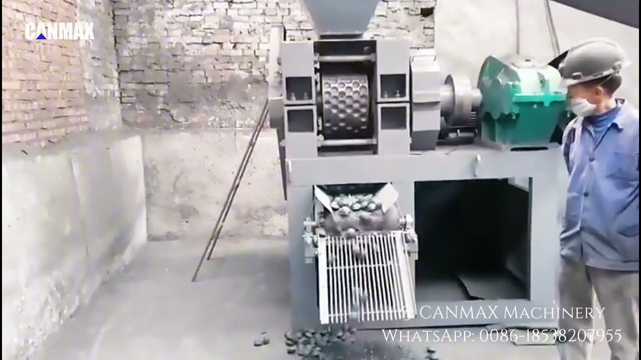 Complete Coal Briquette Production Line with Automatic Feeder, Roller Ball Press and Return Conveyor