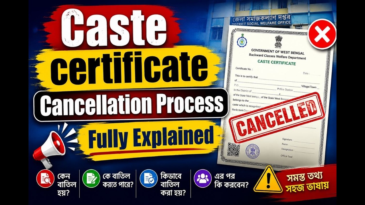 Caste Certificate Cancellation Process Fully Explained.....
