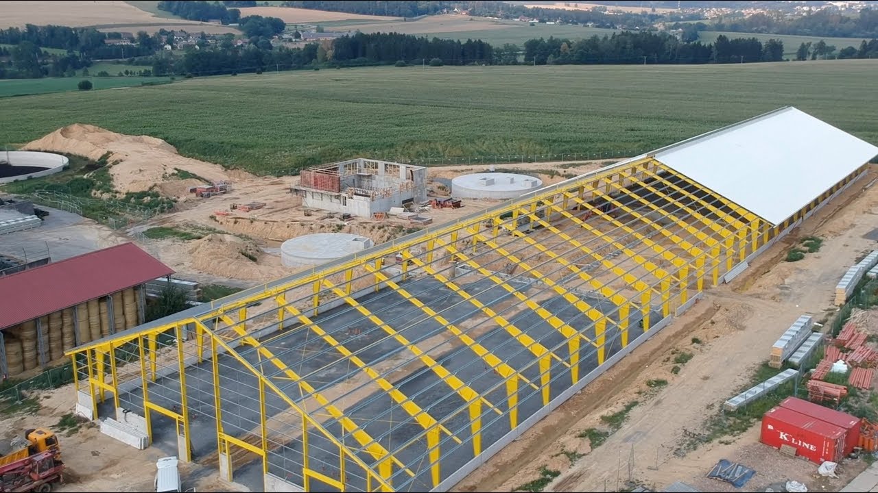 Časosběr stavby Mléčné farmy Vadín | AGRO Posázaví, a.s. | AGOS