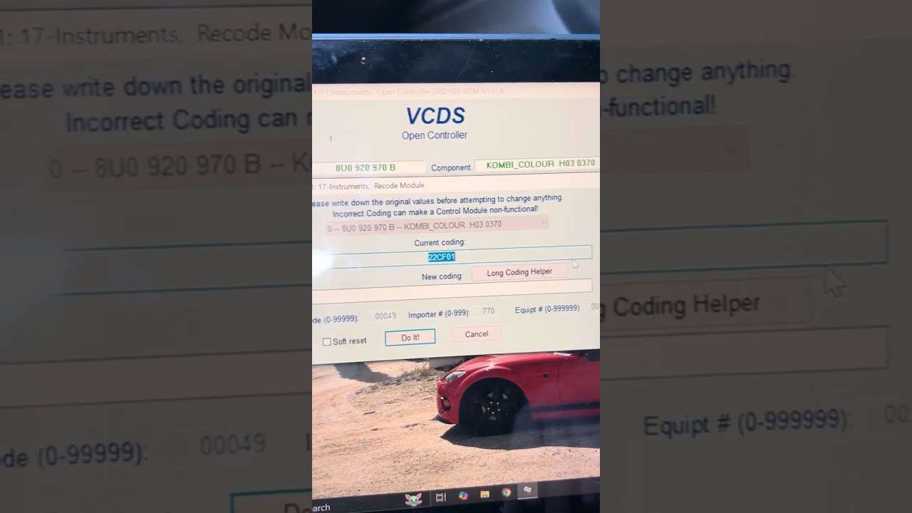 Audi/VW seat belt warning disable with VCDS