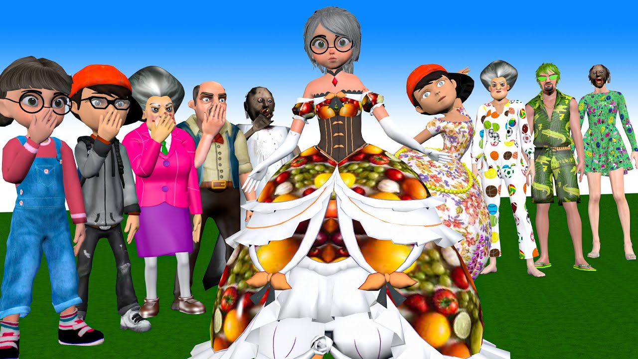 Scary Teacher 3D vs Squid Game Rolling Paint Dresses Style Squid Doll Girl Nice or Error Challenge