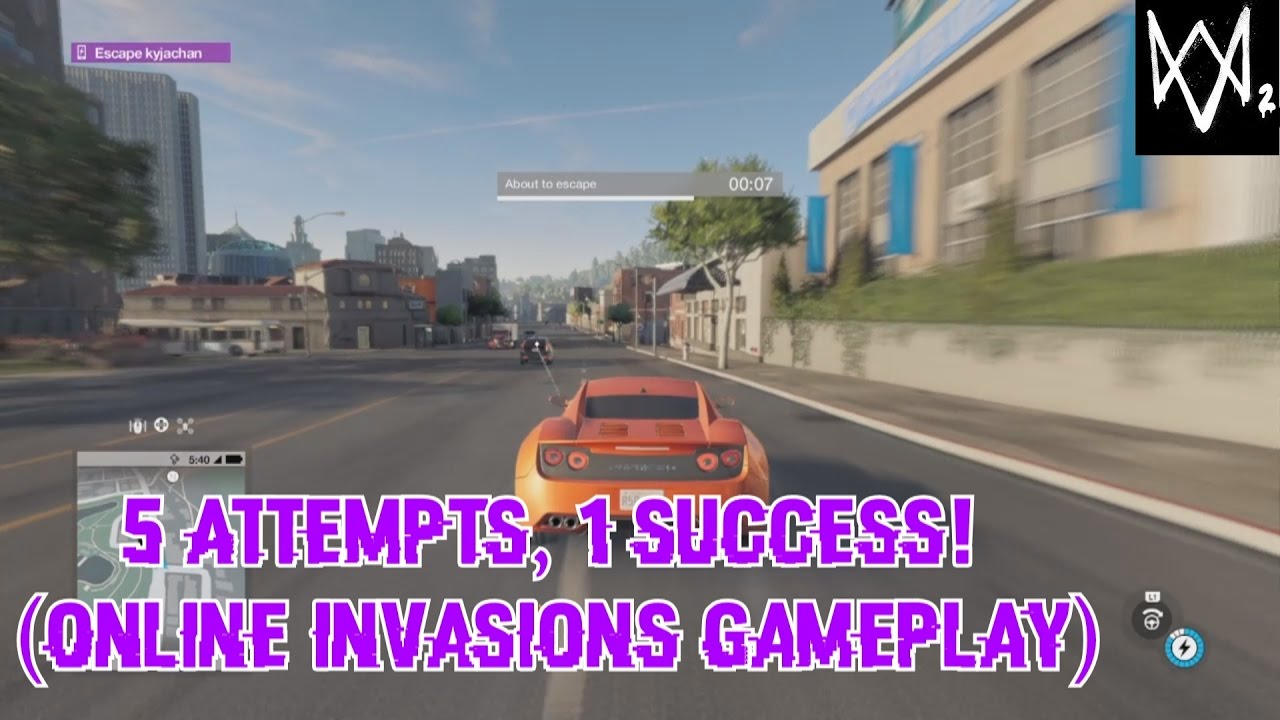 Watch Dogs 2 Online Invasions - 5 Failed Attempts + Close Call Invasion