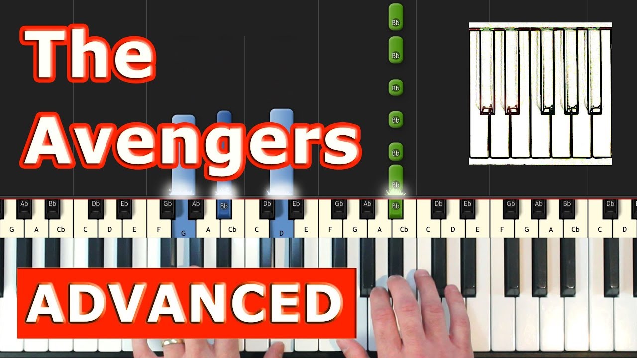 The Avengers Theme - Piano Tutorial Easy - Sheet Music (Synthesia)